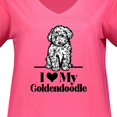 thumbnail image 3 of Inktastic I Love My Goldendoodle Dog Women's Plus Size V-Neck T-Shirt, 3 of 4