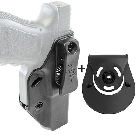 Orpaz IWB Holster Glock 19, Glock 17 and Glock 26 Right Hand Holster (with a OWB Paddle (Best Paddle Holster For Glock 26)