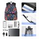 thumbnail image 4 of Disketp Floral Mochila Ligera Clásica con Múltiples Bolsillos, Mochila Casual para Hombre y Mujer, Ideal para Escuela, Trabajo y Viajes, 4 of 6