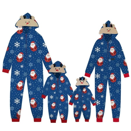 

Rollback and Clearance Juebong Christmas Family Matching Outfits Santa Sleepwear Nightwear Family Outfits Matching Sets 3M(Baby)
