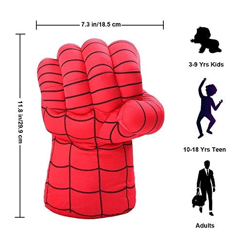 Niños Increíble Smash Hands, Superhéroe Spider Pulsh Puños Disfraces de Cosplay para niños HuangWeida HuangWeida