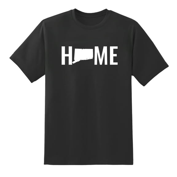 Home State Connecticut Design Mens Graphic T Shirts Black,S