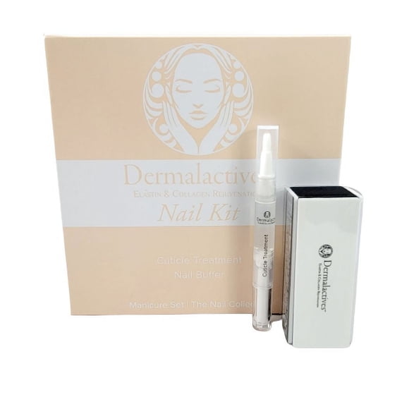 Dermalactives Manicure Nail Kit Treatment with Cuticle Oil and a 4-Step Nail Buffer Set to Keep Your Nails Looking Their Best