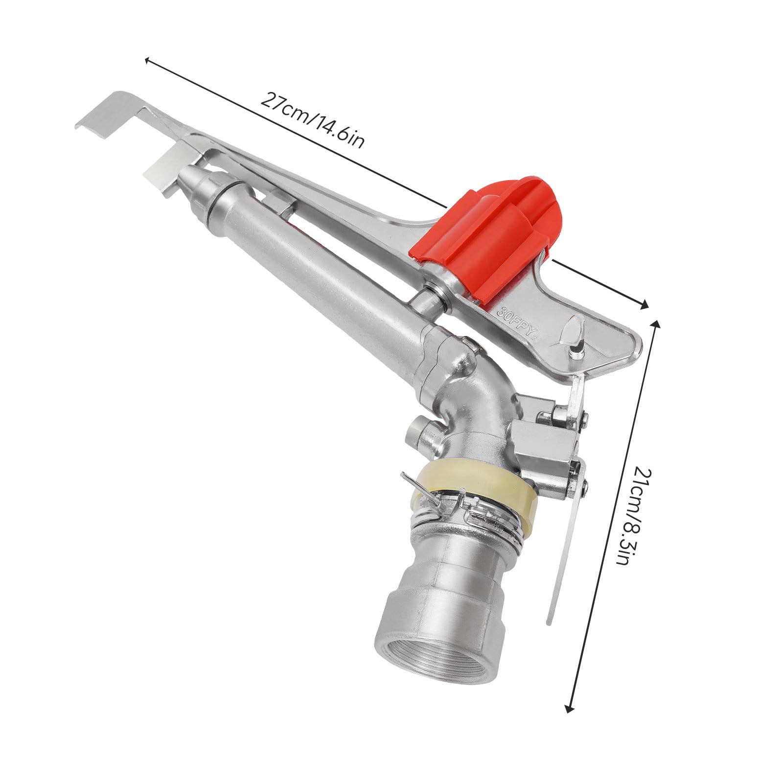 1.5inch Agriculture Irrigation Spray Gun Sprinkler, 360°Adjustable High Pressure Watering Sprinkler, Long Throw Jet Field Sprinklers