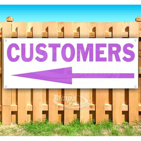 Customers 13 oz Vinyl Banner With Metal Grommets