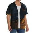 thumbnail image 2 of Honeii Glowing Snake Dark Forest for Men's Short-Sleeved Button-Up Collared Shirt Featuring A Pocket, Perfect for Beach Vacations, And Travel Adventures.-X-Large, 2 of 5