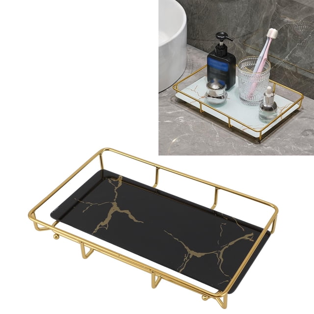 Bandeja de Baño Bandejas Organizadoras de Encimera de Diseño Moderno y Elegante para Adornos de Baño Velas Botellas de Loción ANGGREK Otros