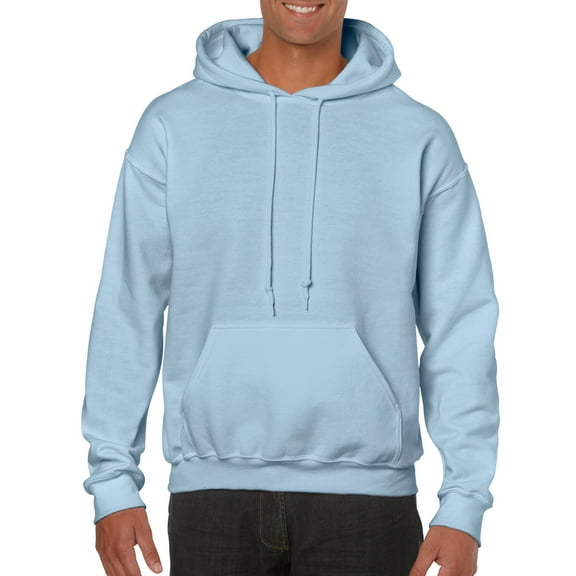 Gildan Mens Heavy Blend Hooded Sweatshirt, L, Light Blue