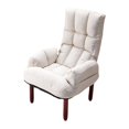 thumbnail image 2 of Sofá Silla Respaldo Ajustable Colamx Sillón con Respaldo Alto para Oficina Cómoda Hogar Blanco, 2 of 8