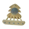 thumbnail image 4 of CarpNettore Parrot Bird Mirror Birdcage Accessory Cage Stand for Finch Canary Cockatiels wood color, 4 of 9