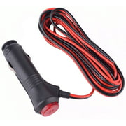 Carviya Car Motorbike/Motorcycle 12V Cigarette Lighter Power Supply Adapter Plug Cable with Switch Button Built-in 10A