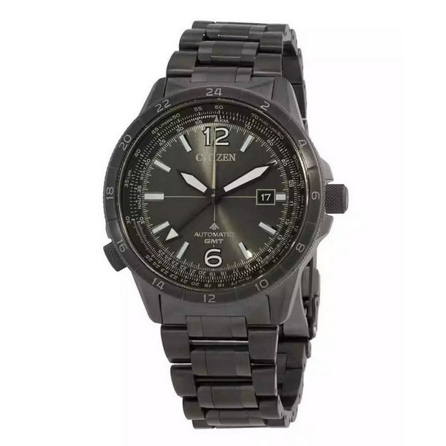 Citizen Promaster Air GMT Stainless Steel Black Dial Automatic NB6045-51H 200M Men's Pilot Watch