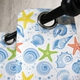 thumbnail image 3 of Ambesonne Nautical Grommet Curtain, Marine Themed Starfish, 50" x 72", Blue and Yellow, 3 of 6