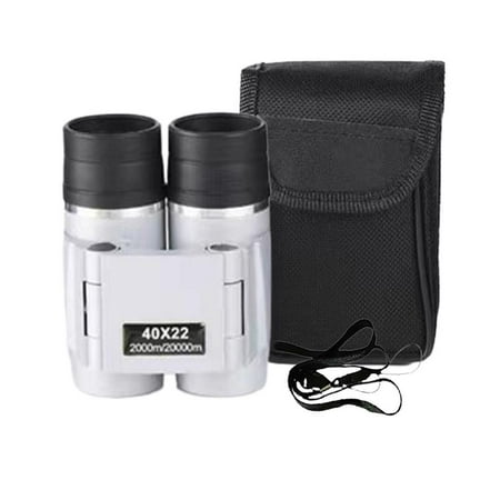 HD Zoom Portable Binoculars Outdoor Telescope Folding Binocular All Optical Glass Auto Focus for Bird Watching Stargazing Travel (40x22)