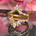 thumbnail image 3 of 0.80Ct. Round Cut and Marquise Cut Diamond Engagement Ring Guard Wrap- Stacking Ring, 3 of 8