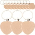 thumbnail image 1 of 12pcs Unfinished Key Tags Wooden Keychain Blanks DIY Gift Crafting Supplies, 1 of 8
