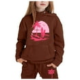 thumbnail image 3 of YuYuBao Toddler Girls Outfits Sets Long Sleeve Warm Hoodie Pullover Tops Pants Kids Child Girls Outfits Sweat Suits, 3 of 3