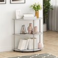 thumbnail image 2 of Pemberly Row Table Console Demi-Ronde en Bois d'Ingénierie Turn-N-Tube en Chêne Blanc, 2 of 6