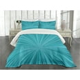 thumbnail image 3 of Ambesonne Teal Quilted Bedspread Set 3 Pcs, Abstract Vortex Design, Queen Size, Turquoise Teal, 3 of 5
