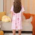 thumbnail image 4 of RXIRUCGD 2025 Vêtements d'Été pour Enfants 3-12 Ans Mode Imprimée Pyjama Rêveur Mi-Mollet Chemise de Nuit, 4 of 5