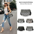 thumbnail image 2 of Checkered Crossbody Bum Bag for Women Nylon Checkereds Crossbody Bag Spacious Checkered Purse Bum Bag (Red), 2 of 8