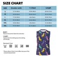 thumbnail image 6 of Pofeuu Colorful Dinosaur Print Men's Muscle T-Shirt, Sleeveless, Muscle Tank, Classic Muscle Tee Top For Men Casual Sleeveless Muscle T-Shirt Trendy Clothes-Medium, 6 of 7