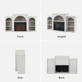 thumbnail image 4 of Mopio Blake 59" Arched TV Stand, Fireplace Mantel, Modular Side Storage Shelves, Entertainment Center for Living Room, Credenza, Media Console (White, With Insert), 4 of 10