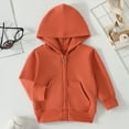 thumbnail image 2 of Godom Toddler Kids Boys Girls Hoodies Jacket 12 18 24 Months 2T 3T 4T 5T Solid Color Zip Up Hooded Long Sleeve Kids Coat Fall Winter Clothes Outerwear, 2 of 6