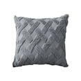 thumbnail image 2 of Solid Color Intersection Plaid Decorative Pillowcase 40x40cm For Living Room Sofa Bed Fashionable Home Decoration Soft Furry Cushions, 2 of 6