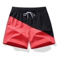 thumbnail image 4 of LpwkSSA Mens Athletic Swim Trunks Side Panel Design Quick Dry Fabric Relaxed Silhouette for Beach Trips Red XXL, 4 of 6