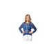 thumbnail image 1 of Aeropostale suéter de cable transparente para mujer, azul, pequeño, 1 of 3