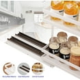 thumbnail image 4 of 2 Pack Pull Out Spice Rack Organizer for Cabinet, 2 Tier Metal Slide Out Seasoning Organizer and Storage Heavy Duty Vertical Spice Rack Shelf Pullout for Kitchen Cabinets No Drilling (White), 4 of 16