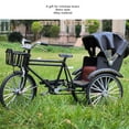 thumbnail image 4 of Rickshaw Model Retro Design Decorative Interesting Alloy 3 Wheel Rickshaw Desktop Ornament For Decoration, 4 of 5