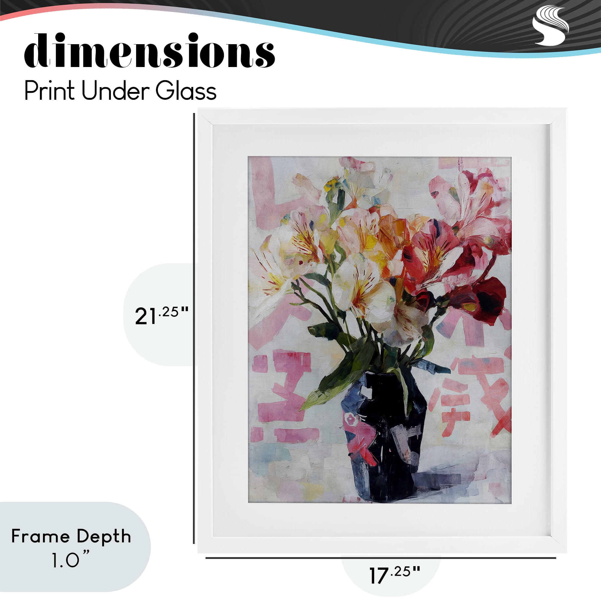 Stupell Industries Zen Blooms Bouquet White Framed Print Under Glass, design by Svetlana Aleynikova