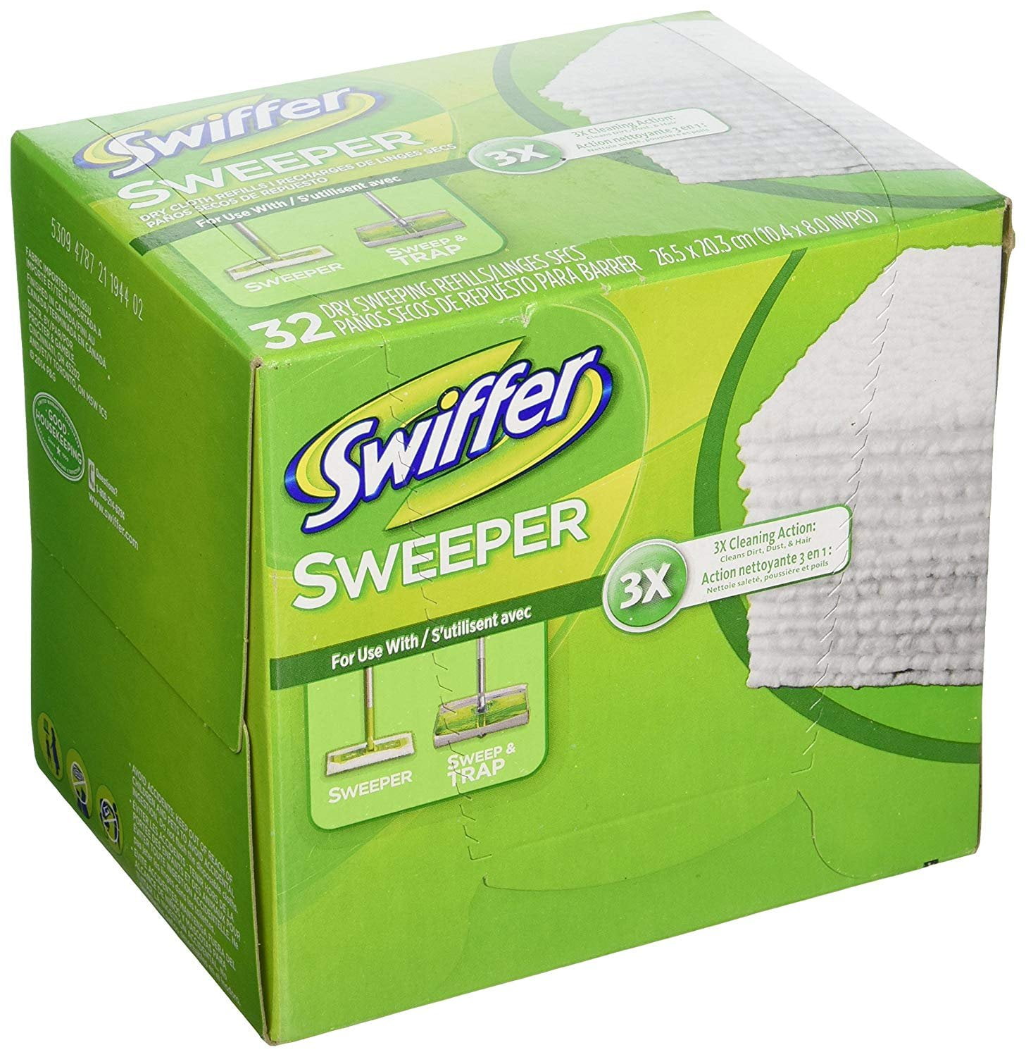4 pk Febreze Sweet Citrus & Zest Scent 37 ct Swiffer Sweeper Dry Pad Refills 