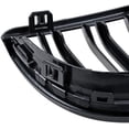 thumbnail image 2 of Front Hood Kidney Grille For BMW 2005-2008 E90 E91 325i 328i Sedan Wagon 4-Door Glossy Black, 2 of 5