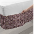thumbnail image 2 of African Bed Skirt, Leopard Skin Motif with Abstract Safari Animal Camouflage Pattern, Elastic Bedskirt Dust Ruffle Wrap Around for Bedding Decor, 4 Sizes, Magenta Violet Marigold, by Ambesonne, 2 of 2