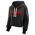 thumbnail image 4 of Women's Fanatics Black Atlanta Falcons Oversized Hometown Heritage Cropped Hoodie, 4 of 5