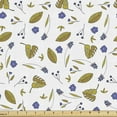 thumbnail image 1 of Autumn Fabric by the Yard, Leaves Monstera Oak Chestnut Pine Birch Tree Foliage Fall Season, Decorative Upholstery Fabric for Sofas and Home Accents, Violet Blue Fawn and White by Ambesonne, 1 of 5