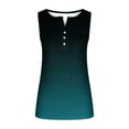 thumbnail image 6 of Wycnly Tank Top for Women White Tank Top Lightweight Comfy Slim Button up Henley Shirts Tunic Cute Gradient Print Sleeveless Top Ladies Sleeveless Shirt, 6 of 7
