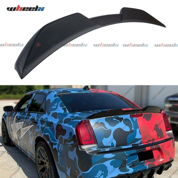 Rear Trunk Spoiler Compatible with 2011-2023 Chrysler 300 300C 300S, M Style Duckbill Spoiler Fits for 11-23, Exterior High Kick Tail Deck Lid Wing Lip (Matte Black)