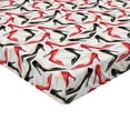 thumbnail image 2 of Ambesonne Feminine Fitted Sheet 2 Pcs Set, Stiletto Shoes Female Art, Full, Scarlet Beige Black, 2 of 3