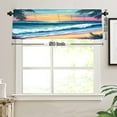 thumbnail image 3 of Remain Unique Polyester Rod Pocket Curtain Valance with Tropical Beach Sunset Pattern for Home Bedroom Living Room Kitchen Window Decor 54x18 inch, 3 of 5