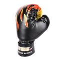 thumbnail image 3 of Fymall 1 pair Children Kids Flame Printed Boxing Gloves Built-in Sponge Hand Protector Training Sports Accessories, 3 of 4