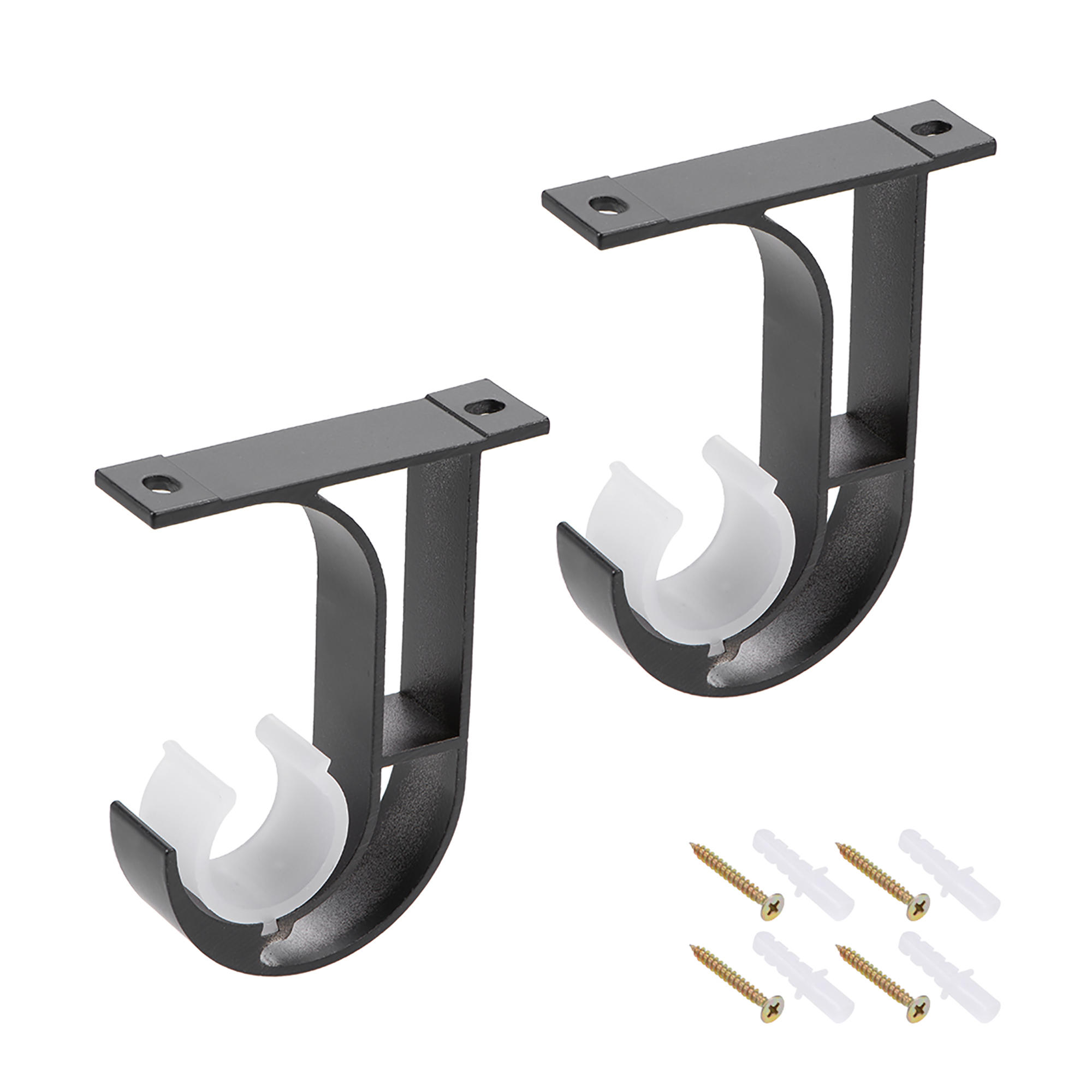 Curtain Rod Bracket Single Holder for 25mm Drapery Rod, 92 x 76 x 19mm