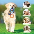 thumbnail image 4 of Juguete para perros con 3 anillos, duradero y resistente al agua, juguete para masticar para perros para entrenamiento de mascotas, juguete interactivo para cachorros (naranja y azul), 4 of 5