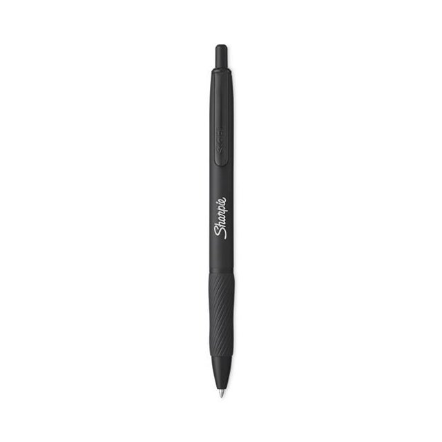 0.7 mm Sharpie S-Gel Pens, Matte Black - Pack of 12