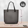 thumbnail image 5 of Savanna Clear Plastic Tote Bags Set of 10, Bulk Pack - Perfect for Employees, Students, And For Everyday Use - Smoke, 5 of 5