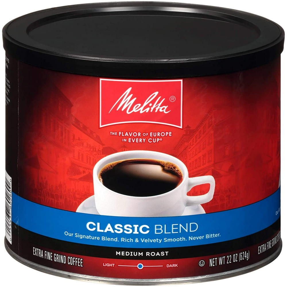 Melitta Classic Blend Coffee, Medium Roast, Extra Fine Grind, 22 Ounce