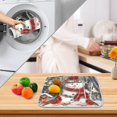 thumbnail image 4 of Ryvnso Snowman with Cardinals Christmas Dish Drying Mat for Kitchen Countertop 18x24 Large Dish Pad Drainer Rack Dish Sink Mats, 4 of 7